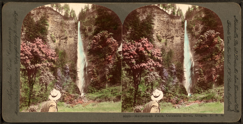 Multnomah Falls stereograph