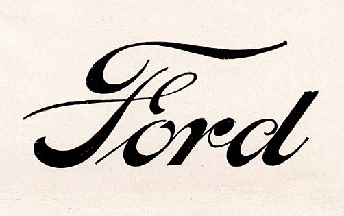 The word "Ford" in stylized script on a plain piece of paper.