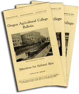 Oregon Agricultural College Bulletin "Education for Enlisted Men."