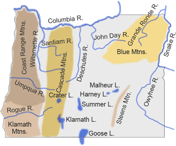 map of blue mountains oregon State Of Oregon County Records Guide Oregon Maps map of blue mountains oregon