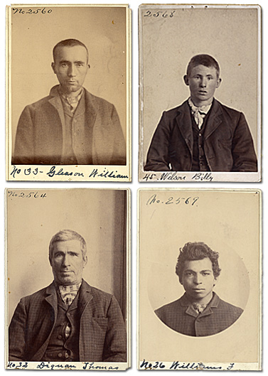 Four inmate photos from 1895