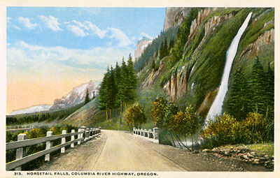 Horsetail Falls postcard