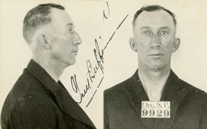 Mug shot of Guy Buffington with prisoner number 9929.