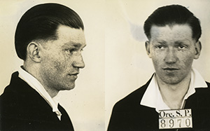 Mug shot of Russell Hecker with prisoner number 8970.