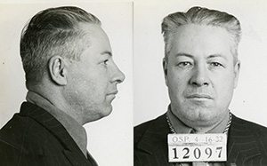 Mug shot of Sidney Carrick with prisoner number 12097.
