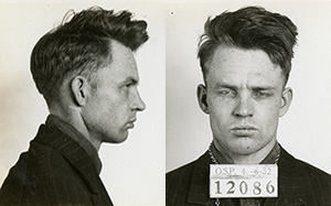 Mug shot of Joseph Nordstrom with prisoner number 12086