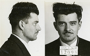 Mug shot of Paul Remaley with prisoner number 12095.
