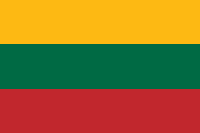 Lithuania flag has tricolor horizontal stripes in yellow, green and red.