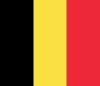 Belgium flag has 3 vertical stripes in black, yellow and red.