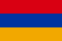 First Republic of Armenia flag has 3 horizontal stripes in red, blue and yellow.
