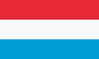 Luxembourg flag has 3 horizontal stripes in red, white and light-blue.