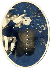 Private Emery Bartlett in police uniform
