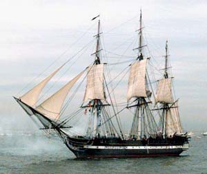 USS Constitution sailing in 1997