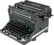 Old fashioned Underwood typewriter. These were used for writing before computers.