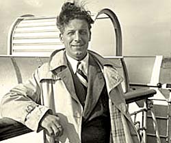 Metropolitan Opera basso Ezio Pinza at sea in the 30s. He was classified as an "enemy alien" and interned for months in 1942.