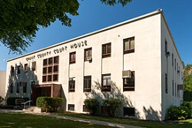 Grant County Courthouse, a 3 story building in Canyon City, Oregon.