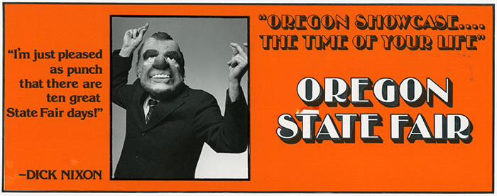 A State Fair poster pokes fun at President Richard Nixon