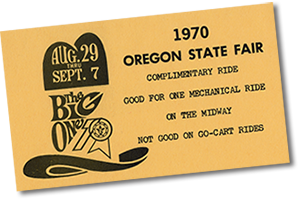 A 1970 ticket for a free ride