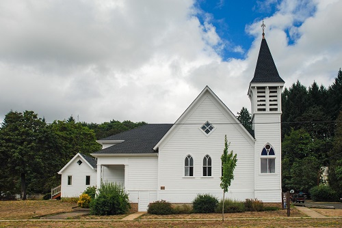 Church in the Gothic Revival architectural style was built in 1892.