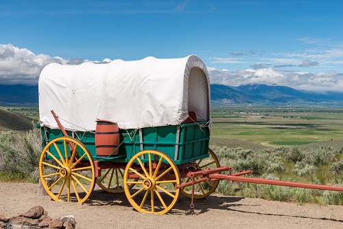 Replica of a covered wagon