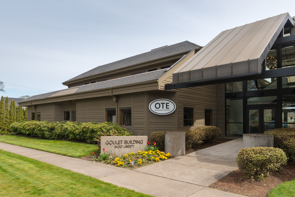 The Goulet Building in Salem, Oregon — a multi‑story office building that houses the Oregon Board of Optometry’s administrative offices.