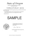 Certificate of Authority Oregon