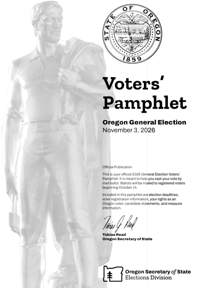 Cover of State Voters Pamphlet for the 2026 General Election