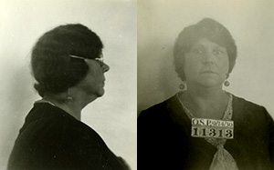 Mug shot of Clara Nichols with prisoner number 11313