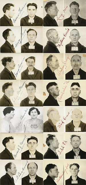 A collage of mug shots of men and 1 woman who were jailed for alcohol related crimes.