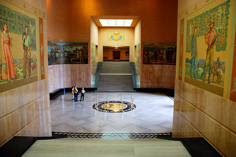 The lobby of the Oregon State Capitol in Salem